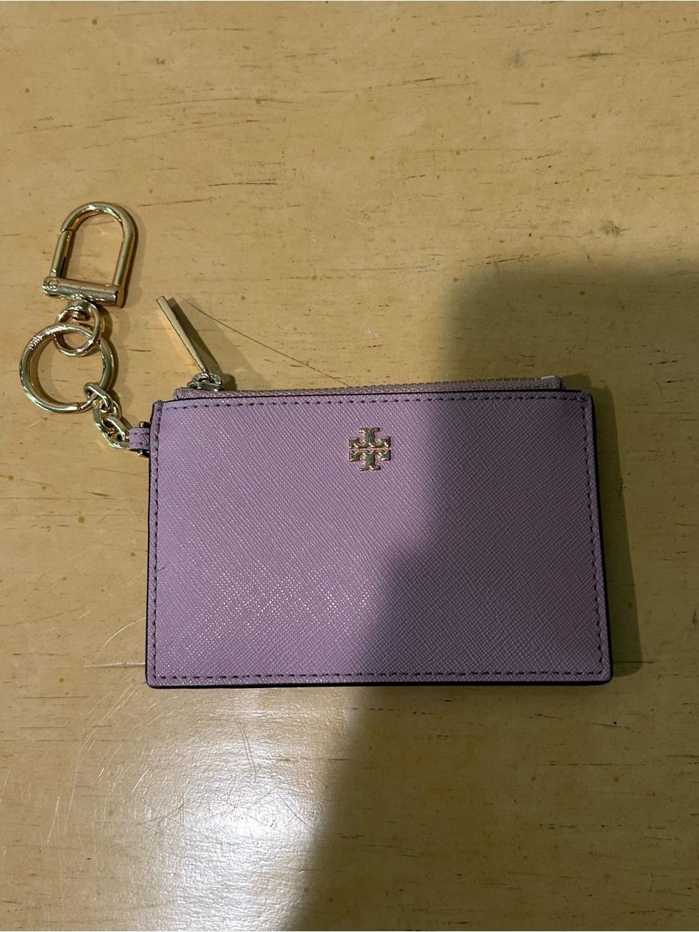 Tory Burch saffiano dusty violet slim card case
